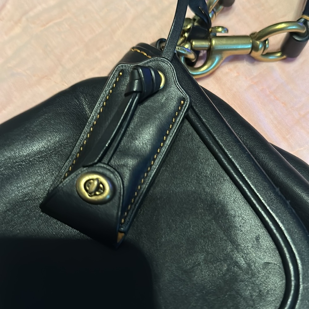Vintage Coach Kisslock Crossbody Saddle Bucket Bag - Picture 2 of 15